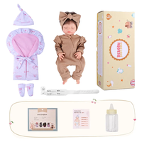 Poupées Reborn en Silicone Complet Babeside Larry 12 Pouces Réalistes Petite Fille Bébé Poupée de Mode Jouet DIY Mini Jouet Doux