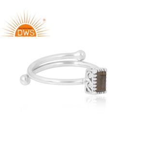 แหวนพลอยไพไรต์ธรรมชาติทำจากเงินสเตอร์ลิง925เครื่องประดับสำหรับผู้หญิงของขวัญแบบสั่งทำ - Product Image 4