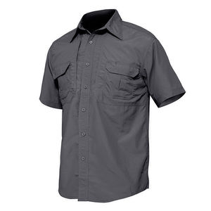 Ropa de trabajo informal de alta calidad para hombres, deportes al aire libre, camisas tácticas de pesca, función de secado rápido, cierre de cremallera, parte superior fabricada - Product Image 4