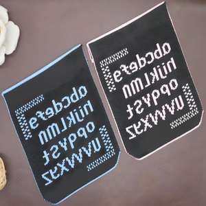 Design Custom Make Brand Name End Fold Polyester Fabric Screen Printed <strong>Clothing</strong> Wash Care <strong>Labels</strong> Shoes Garment Bags Main <strong>Label</strong> - Product Image 6