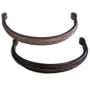 Banda Frontal de Cuero Personalizada para Caballo con Costuras Decorativas para Doma Clásica, Alta Calidad, Marca Ecuestre India-ADEEFA, Personalizada. - Product Image 1