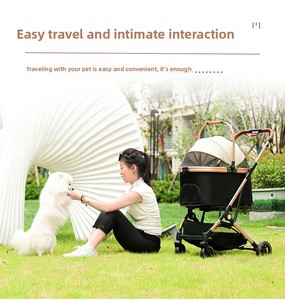 Passeggino Portatile per Animali Domestici, Rimorchio per Bicicletta per Cani e Gatti, Carrello Leggero Staccabile per Cani di Piccola Taglia, Viaggi all'Aperto - Product Image 6