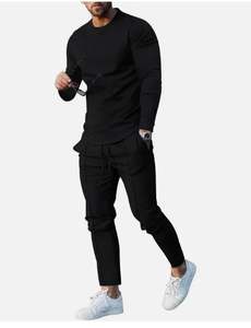 Survêtements haut de gamme pour l'hiver, matière en coton épais, haute qualité, prix bas, survêtement de jogging uni personnalisé pour hommes - Product Image 6