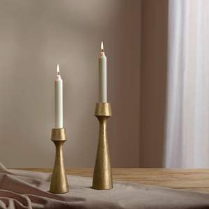 Portavelas con base de cono dorado elegante para decoración de chimenea, portavelas de 3 brazos para decoraciones del hogar, portavelas de estilo - Product Image 3