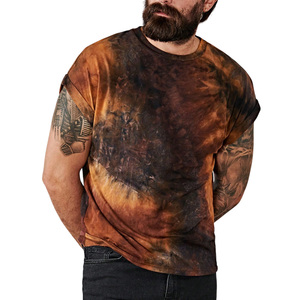 เสื้อยืดมัดย้อมสำหรับผู้ชายผ้าฝ้ายระบายอากาศออกแบบได้ตามต้องการสำหรับฤดูร้อนพร้อมบริการพิมพ์โลโก้ตามต้องการ - Product Image 1