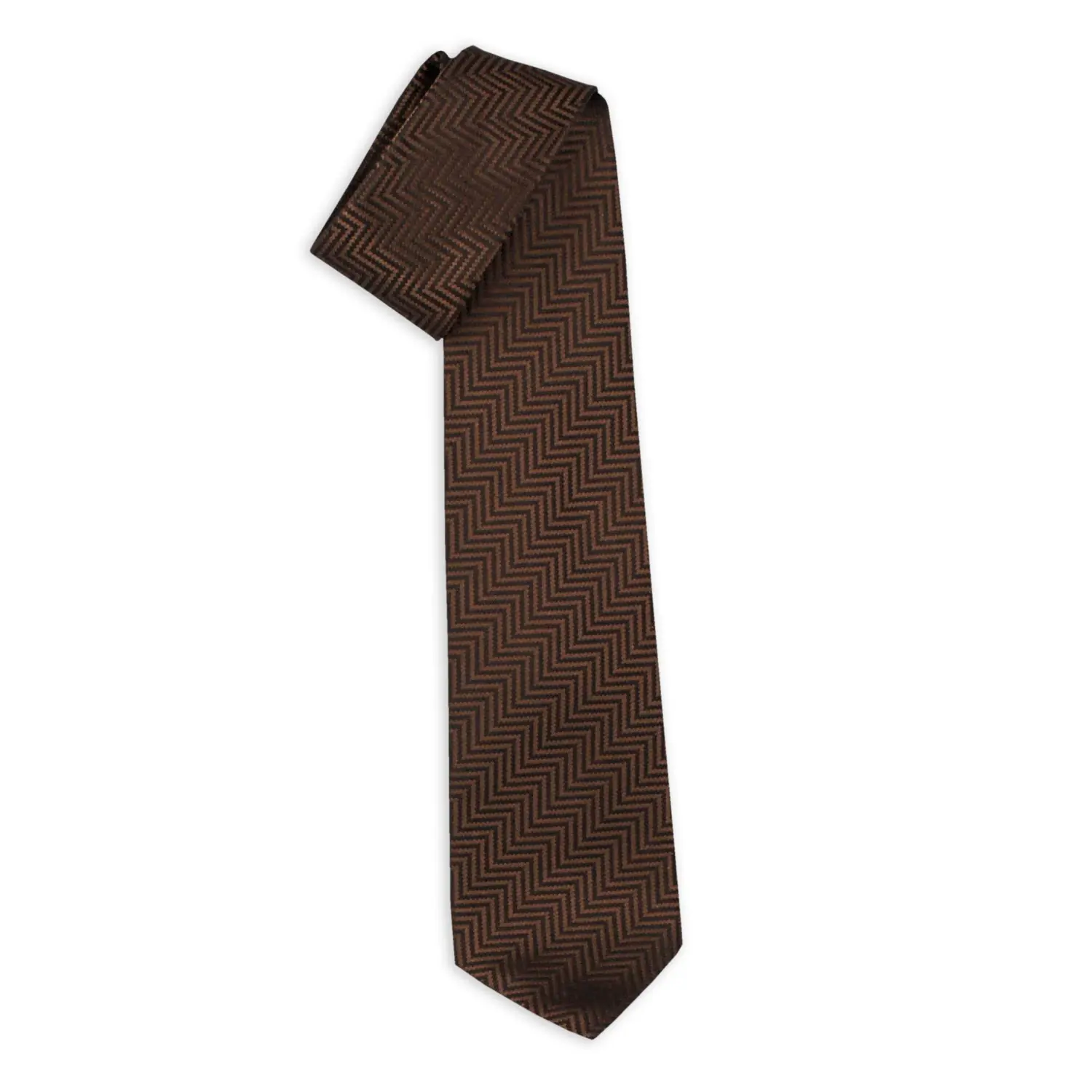 Cravatte a sette pieghe italiane fatte a mano-cravatte di seta Jacquard Milano marrone-moda senza tempo per tutti i signori