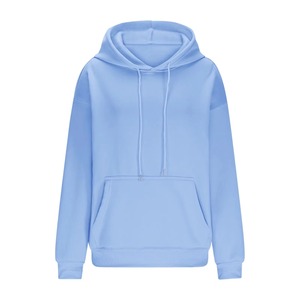 Sweat à capuche long oversize pour femme, prêt à la production, en velours 100% coton, avec logo frontal, confortable et coupe décontractée - Product Image 5
