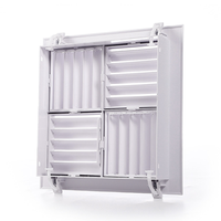 HVAC Plafond carré en plastique ABS blanc monté au plafond Diffuseur à 4 voies pour la ventilation Sortie multidirectionnelle Australie évent