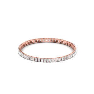 Exclusive 14kt Rose Gold Lab Grown Diamond <b>Bangle</b> for Women Custom Unique Design Trendy Style Perfect Gift for Occasions - Product Image 6