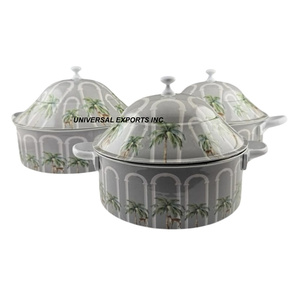 Luxury Metal Hotpot With Matte Finished Lid Round Shape Dinnerware Tabletop Designer Luxury metal Food Warmer - Product Image 5