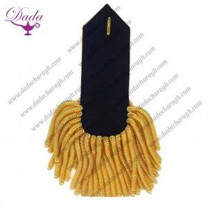 Regimiento de tablero de hombro de oro británico Bullion Laced Fringe Star Epaulette - Product Image 2