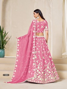 Organza de mariage avec broderie Lehenga Choli Fabricant et fournisseur de Surat au taux le plus bas - Product Image 4
