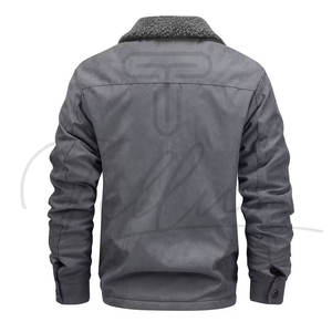 แจ็คเก็ตแฟชั่นผ้าแคนวาสหนา ดีไซน์ล่าสุด สำหรับผู้ชาย สไตล์สตรีทแวร์ฤดูหนาว กันลม ระบายอากาศ พร้อมโลโก้ด้านหน้า - Product Image 2