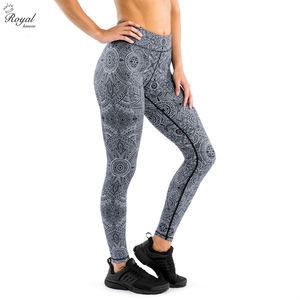 Vente en gros de leggings de sport respirants taille moyenne en spandex/polyester avec conception sans couture de levage des fesses pour le yoga et le fitness - Product Image 3