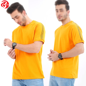 T-shirts de qualité supérieure fabriqués au Pakistan de couleur jaune pour les hommes, t-shirts en coton uni de nouveau style en gros par Benefit Enterprises - Product Image 4