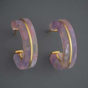 Boucles d'oreilles créoles tendance 186278 en alliage de zinc durable - Product Image 1