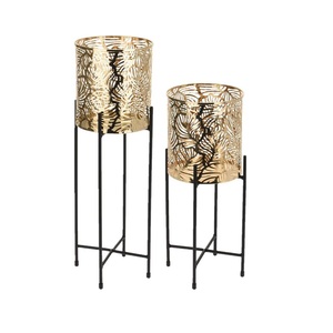 ที่ปลูกต้นไม้สำหรับตกแต่งสวนทำจากโลหะมีลวดลายหรูหราเหมาะสำหรับเน้นดอกไม้และต้นไม้ในพื้นที่อยู่อาศัย - Product Image 1