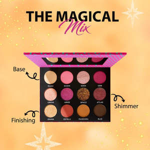 Palette d'ombres à paupières minérales multi-chromes scintillantes et imperméables 16,5g Fabriquée en RPC, logo personnalisé magnétique simple 26mm, haute pigmentation - Product Image 6