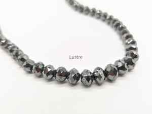 Cuentas Redondas Facetadas de Diamante Negro, Hilo de Cuentas de Piedra para Hacer Joyas, Regalo para Ella, Joyería al por Mayor, Certificado por Terceros, Brillo - Product Image 4