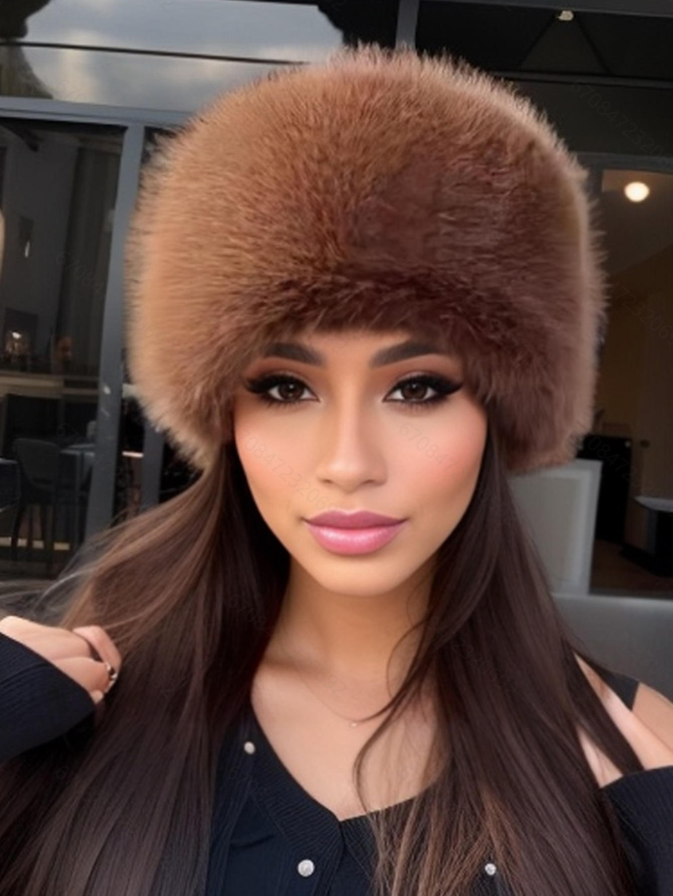 หมวกนางฟ้า-สีน้ำตาล