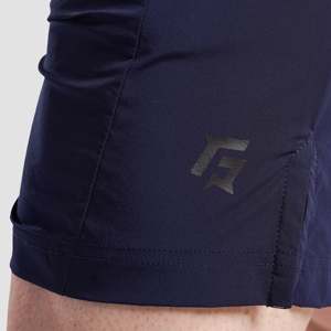 Shorts de jogging sportifs Micro Fit en bleu marine 100% polyester et coton Tailles XXS et XS avec fermeture éclair et logos brodés - Product Image 6