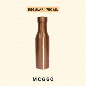 Ayurveda ขวดน้ำโลหะทองแดงแรงบันดาลใจสำหรับดีท็อกซ์และสร้างภูมิคุ้มกันด้วยตัวเครื่องที่ทนทานและคุณภาพทองแดงบริสุทธิ์ภายใน - Product Image 3