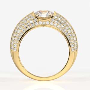 Bague en or 18 carats pour homme avec diamant de laboratoire, accessoire élégant - Product Image 4