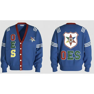 Pull cardigan varsity personnalisé OES |   Veste de l'Ordre de l'Étoile de l'Orient |   Pull en tricot à boutons - Product Image 3