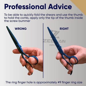 Tijeras de peluquero de calidad superior 2025, acero inoxidable de grado A +, hoja 4Cr13, punta afilada, mango medio para diestros - Product Image 2