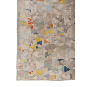 Alfombra Kavi Gris Negra de Lana y Seda de Bambú Anudada a Mano, 10 mm de Grosor, Rectangular, con Patrón Abstracto para el Hogar, Pasillo, para Adolescentes -Esk-461(Fr) - Product Image 4