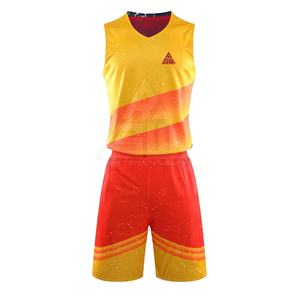 Ensembles d'uniformes de basketball sans manches respirants avec logo personnalisé pour hommes, 100 % polyester, service OEM, position du logo sur le devant, services OEM - Product Image 1