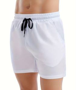 กางเกงขาสั้นกีฬาผู้ชายผ้าตาข่ายรัดเชือกเอวยางยืดมีกระเป๋า ผลิตในบังกลาเทศ - Product Image 1