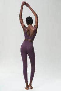 Sport Fitness Yoga Wear Set Soutien-Gorge Femmes Dos Nu Sexy Gym Respirant Séchage Rapide Running Leggings Pantalon - Product Image 5