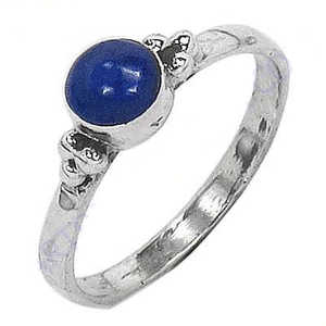 Anillo Fino de Plata 925 con Gema Azul, Accesorio de Uso Diario para Mujer - Product Image 3