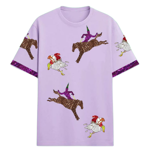 Mardi Gras personnalisé brillant étincelant femmes T-shirts réguliers avec paillettes travail décontracté Costumes de fête pour les femmes - Product Image 4