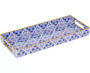 Plateaux de service multifonctionnels en incrustation d'os Premium Pure Table à manger Plateaux de service décoratifs pour la maison, l'hôtel et le restaurant Hot Supply - Product Image 2