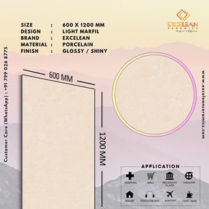 <span class=keywords><strong>Travertine</strong></span> hiệu suất cao Trọng lượng nhẹ tường gạch sàn 600x1200 sứ đá tự nhiên gạch vàng sàn màu be gốm - Product Image 4