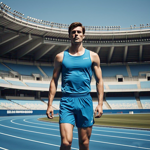 Vêtements de sport athlétiques 100% polyester pour hommes, couleur unie, entraînement fitness, course à pied et entraînement - Product Image 6