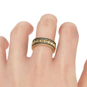 Jeulia 3-Piece Yellow Gold Tone <b>Skull</b> <b>Ring</b> Set for Anniversary - Product Image 4