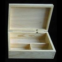 Boîte-cadeau en bois de pin inachevé avec couvercle à charnière et fermoir avant pour l'artisanat Art Hobbies Home Storage