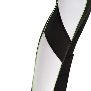 Pantalones de Yoga de compresión sólidos de realce de cintura alta para mujer, tela de malla transpirable con logotipo personalizado, mallas de compresión por sublimación - Product Image 5