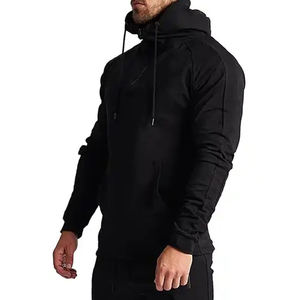 Nuevo diseño de moda para hombre, sudaderas con capucha ajustadas con cremallera para ejercicio de primavera, Sudadera con capucha bordada para gimnasio - Product Image 2