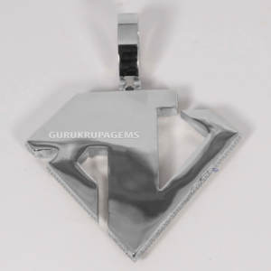 Colgante de Oro Blanco de 14 Quilates para Hombre, Estilo Hip Hop, con Diamante Cultivado en Laboratorio, Corte Brillante, Claridad VVS, Chapado en Rodio, Ideal para Fiestas - Product Image 5