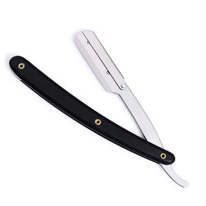 Maquinilla de afeitar recta, cuchillas de afeitar de un solo filo, mango de madera ligero, maquinilla de afeitar de garganta cortada para peluquero - Product Image 5