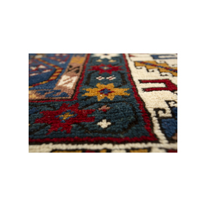 Alfombras de Lana Anudadas a Mano Nuray Blue, Diseño Geométrico de Diamantes para el Hogar, para Sala de Estar y Dormitorio-PAEM-1031 - Product Image 3