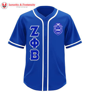 Maillot de baseball en maille polyester brodé pour femmes de la sororité Zeta Phi Beta |   Maillot de baseball personnalisé brodé pour femmes ZPB Sorority - Product Image 6