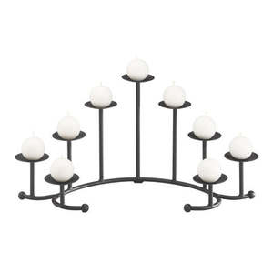 Bougeoir Classique Vintage à 5 Bras Candélabres en Métal Aluminium Européen Poli Bougeoirs Décoratifs de Noël - Product Image 3