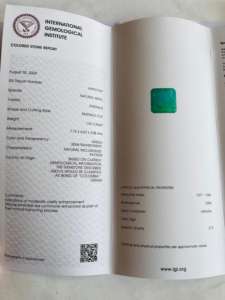 พลอยจากธรรมชาติคุณภาพ AAA พลอยจากโคลอมเบียได้รับการรับรองว่าเป็นพลอยที่แวววาวและสีเขียวสวยเมื่อ USD100ผ่านการรับรอง - Product Image 4