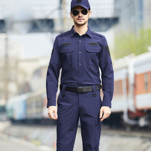 Ropa de calle de manga larga para hombre, guardia de seguridad para exteriores, uniforme de verano, transpirable, de talla grande, ropa de trabajo de seguridad para hombre - Product Image 2