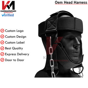 Neck <b>Harness</b> for Weight Training Neck Exerciser Wide Padded Strap Support Neck Strengthener Resistance Training Durable <b>Black</b> - Product Image 2